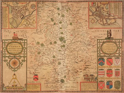 Lot 167 - Warwickshire. Speed (John), The Counti of Warwick.., Thomas Bassett & Richard Chiswell, 1676