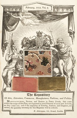 Lot 526 - Ackermann (R., publisher). A collection of cloth and paper sample plates, 1809-1815