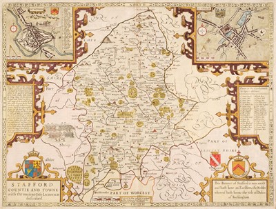 Lot 147 - Staffordshire. Speed (John), Stafford Countie and Towne..., circa 1676