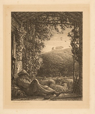Lot 191 - Palmer (Samuel, 1805-1881). The Sleeping Shepherd, 1857