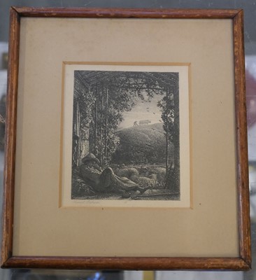 Lot 191 - Palmer (Samuel, 1805-1881). The Sleeping Shepherd, 1857