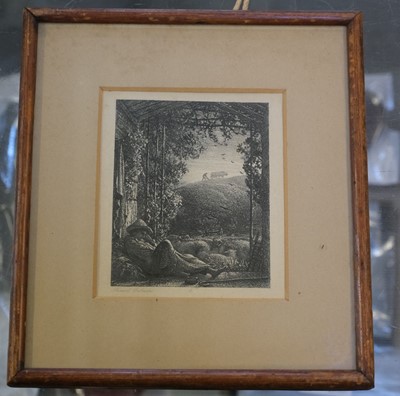 Lot 191 - Palmer (Samuel, 1805-1881). The Sleeping Shepherd, 1857