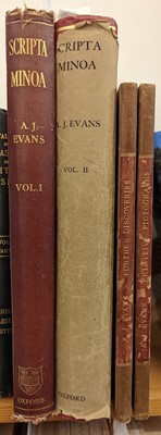 Lot 204 - Evans (Arthur J.). Scripta Minoa, The Written Documents of Minoan Crete..., 1909-52