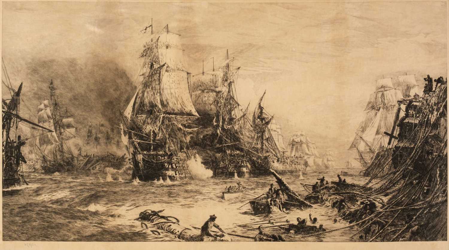 Lot 219 - Wyllie (William Lionel, 1851-1931). The Battle of Trafalgar, 21 October 1805