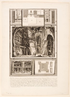 Lot 67 - Piranesi (Giovanni Battista, 1720-1788). Cinerary Urn; and Pars Cellarum, etchings, 1762-1778