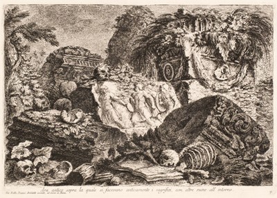 Lot 63 - Piranesi (Giovanni Battista, 1720-1788). Ara antica, 1744, etching