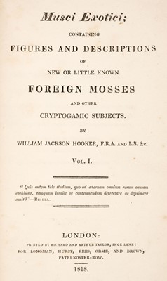 Lot 81 - Hooker (William Jackson). Musci Exotici, 2 vols., 1st ed., 1818-20