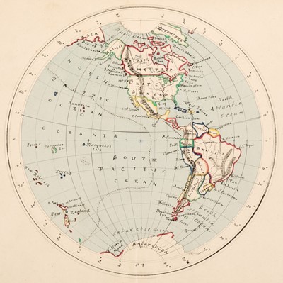 Lot 28 - Manuscript atlas. A school manuscript atlas, by Frances D. Fish, c.1873/74