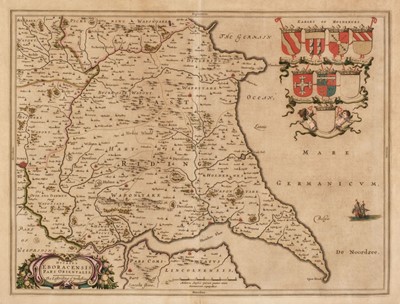 Lot 170 - Yorkshire. Blaeu (Johannes), Ducatus Eboracensis pars Orientalis..., circa 1648
