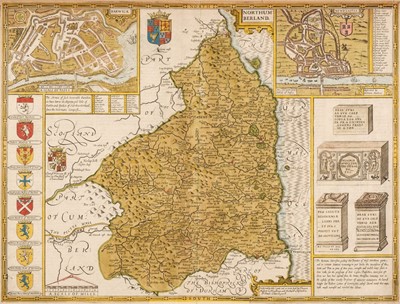 Lot 132 - Northumberland. Speed (John), Northumberland, circa 1676