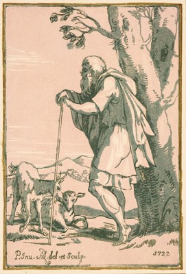 Lot 35 - Businck (Ludolph). Saint Simon, 1623-29, chiaroscuro woodcut, and 7 chiaroscuro woodcuts