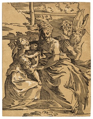 Lot 35 - Businck (Ludolph). Saint Simon, 1623-29, chiaroscuro woodcut, and 7 chiaroscuro woodcuts