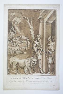 Lot 35 - Businck (Ludolph). Saint Simon, 1623-29, chiaroscuro woodcut, and 7 chiaroscuro woodcuts
