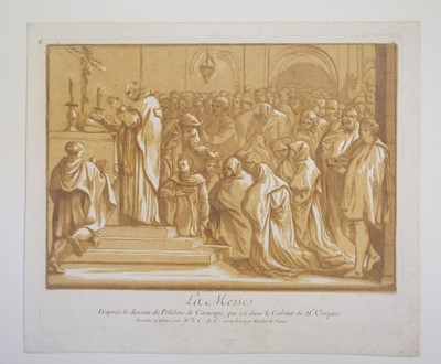Lot 35 - Businck (Ludolph). Saint Simon, 1623-29, chiaroscuro woodcut, and 7 chiaroscuro woodcuts