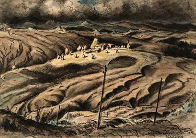 Lot 260 - Benois (Nadia, Надежда Бенуа, 1896-1975). Near Montisi, Tuscany, 1947
