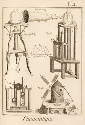 Lot 309 - Diderot. Recueil de Planches, 3 volumes, 1779-81