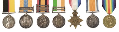 Lot 409 - Seven. Private A. Midwinter, 1st Battalion, Grenadier Guards Later Royal Berkshire Regiment