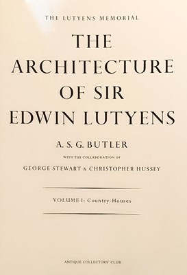 Lot 347 - Butler (A.S.G.). Lutyens Memorial, The Architecture of Sir Edwin Lutyens, vols. 1-3, 1984