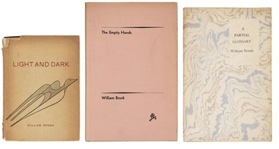 Lot 394 - Bronk (William). Light and Dark, 1st edition, Ashland: Origin Press, 1956