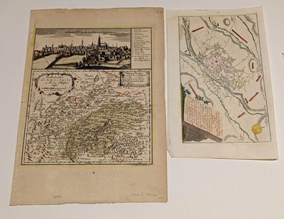 Lot 150 - Swidnica/Schweidnitz. A collection of seven town plans and maps, 17th & 18th century