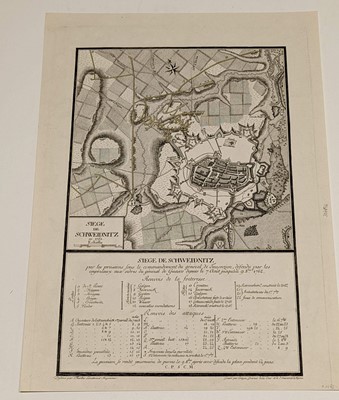 Lot 150 - Swidnica/Schweidnitz. A collection of seven town plans and maps, 17th & 18th century