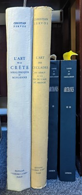 Lot 298 - Zervos (Christian). L'Art de la Crete Neolithique et Minoenne, 1956, & others