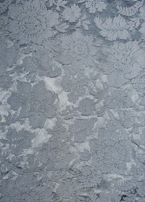 Lot 547 - Curtains. Two pairs of matching pale blue damask curtains, early-mid 20th century