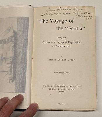 Lot 15 - Brown, Mossman, Pirie. The Voyage of the "Scotia", 1st edition, inscribed, 1906