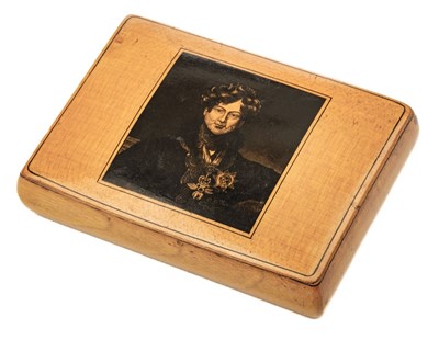 Lot 351 - Snuff Box. A fine Regency treen snuff box