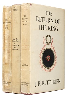 Lot 293 - Tolkien (J.R.R). The Lord of the Rings, 3 volumes, 1956-57
