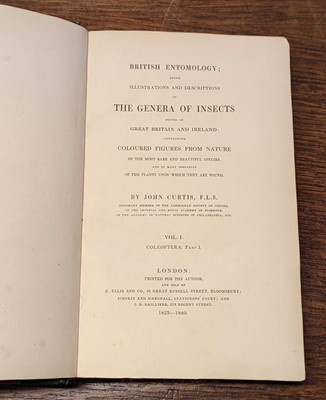 Lot 53 - Curtis (John). British Entomology, 8 volumes, 1823-40