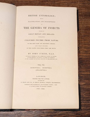 Lot 53 - Curtis (John). British Entomology, 8 volumes, 1823-40