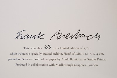 Lot 222 - Auerbach (Frank, 1931-). Head of Julia, 2001