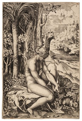 Lot 49 - Dente, Marco after Raphael, Venus, and Marcantonio Raimondi, Singers, engravings, early 16th century