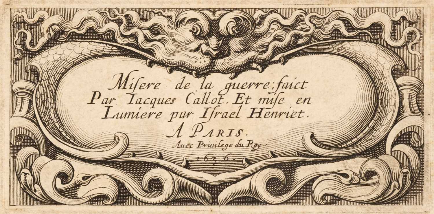 Lot 36 - Callot (Jacques, 1592-1635). Les Petites Misères de la Guerre, 1636, etchings, set of 6