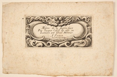 Lot 36 - Callot (Jacques, 1592-1635). Les Petites Misères de la Guerre, 1636, etchings, set of 6