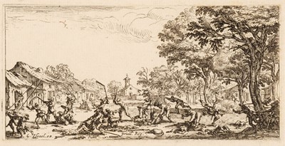 Lot 36 - Callot (Jacques, 1592-1635). Les Petites Misères de la Guerre, 1636, etchings, set of 6