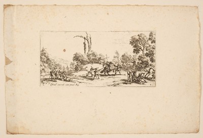 Lot 36 - Callot (Jacques, 1592-1635). Les Petites Misères de la Guerre, 1636, etchings, set of 6