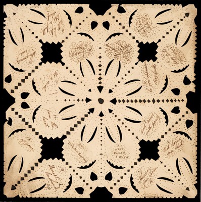 Lot 447 - Valentines. A pair of paper-cut Valentine cards, circa 1790