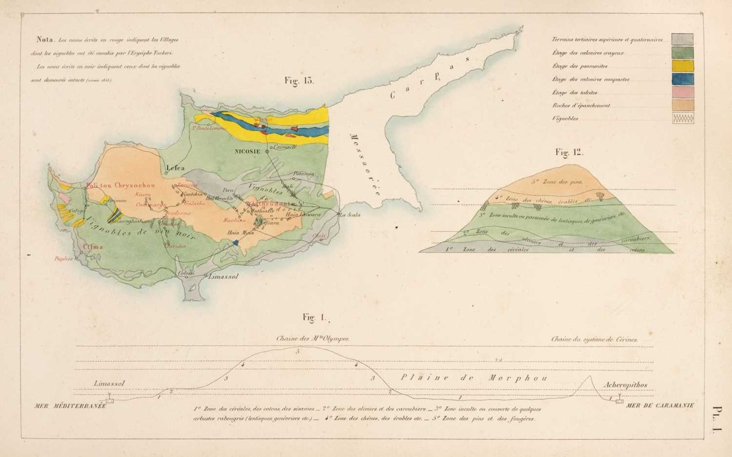 Lot 12 - Gaudry (Albert). Recherches scientifiques en orient, 1st edition, signed, Imprimerie impériale, 1855