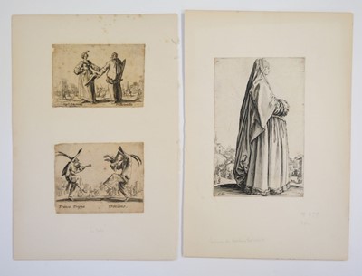 Lot 43 - Callot, Jacques (1592-1635). Various etchings from Les Gueux, La Noblesse, Les Gobbi, circa 1620s