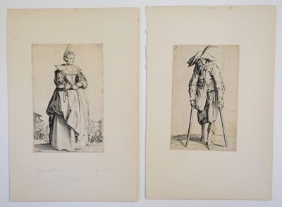 Lot 43 - Callot, Jacques (1592-1635). Various etchings from Les Gueux, La Noblesse, Les Gobbi, circa 1620s