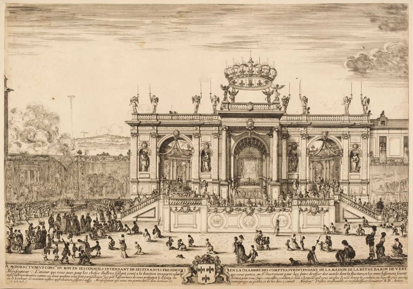 Lot 48 - Della Bella, Stefano, The Procession of the Holy Sacrament, etching, and three others