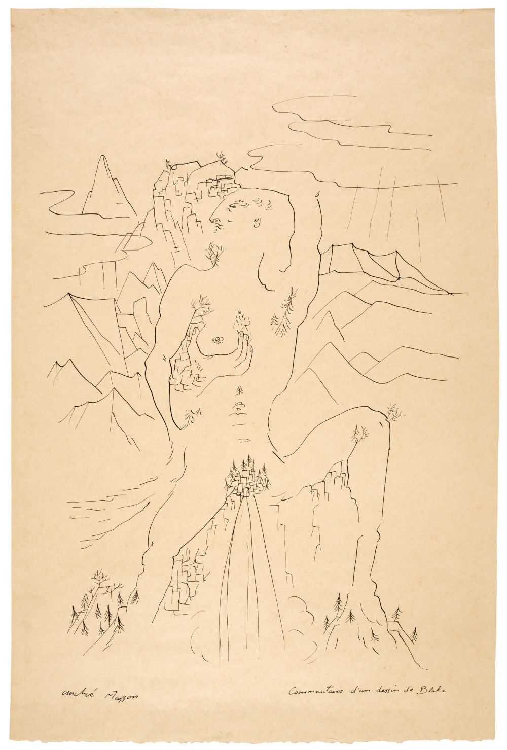 Lot 228 - Masson (André, 1896-1987). Commentaire d'un dessin de Blake