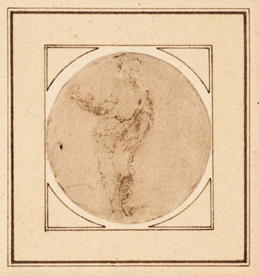 Lot 1 - Beccafumi (Domenico, 1486-1551, circle of), Female Figure, pen and brown ink, oval