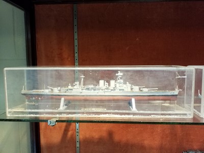 Lot 179 - Warships. A large collection of scratch-built model ships