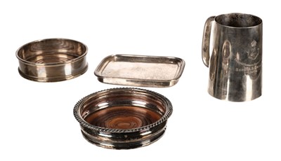 Lot 442 - Silver Mug. A George V silver presentation mug by S.W Smith & Co, Birmingham 1913
