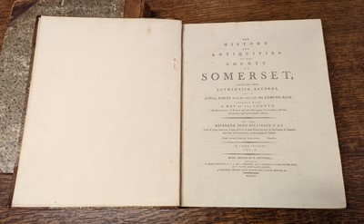 Lot 35 - Collinson (John). The History and Antiquities of the County of Somerset, 3 vols., 1791