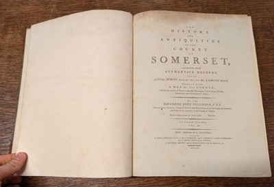 Lot 35 - Collinson (John). The History and Antiquities of the County of Somerset, 3 vols., 1791