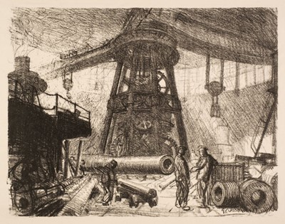 Lot 194 - Clausen (George, 1852-1944). Making Guns, 1917